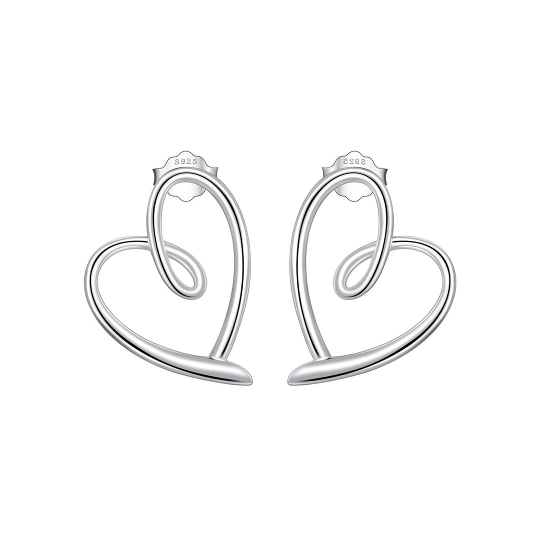 925 Sterling Silver Earrings for Women - 19x14mm, Platinum Plated