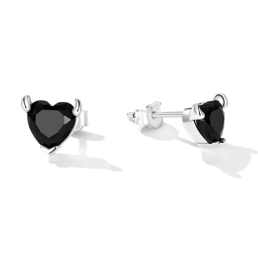 925 Sterling Silver Oxidized CZ Earrings for Women