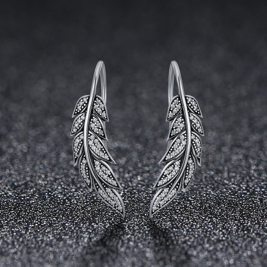 925 Sterling Silver Earrings with Pavé Setting CZ