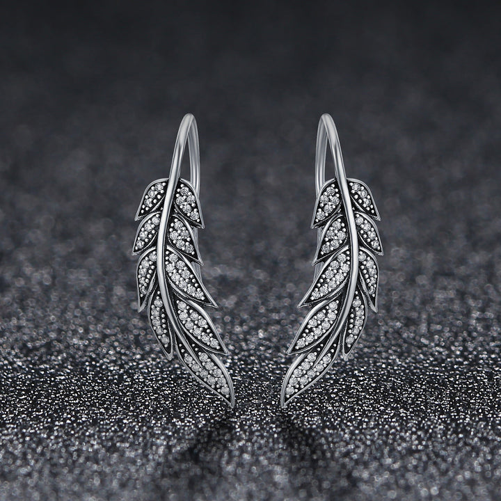 925 Sterling Silver Earrings with Pavé Setting CZ