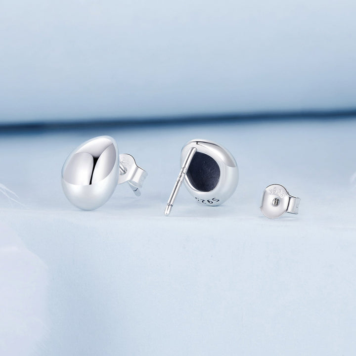 925 Sterling Silver Earrings 10x7mm with Oxidized Silver for Women