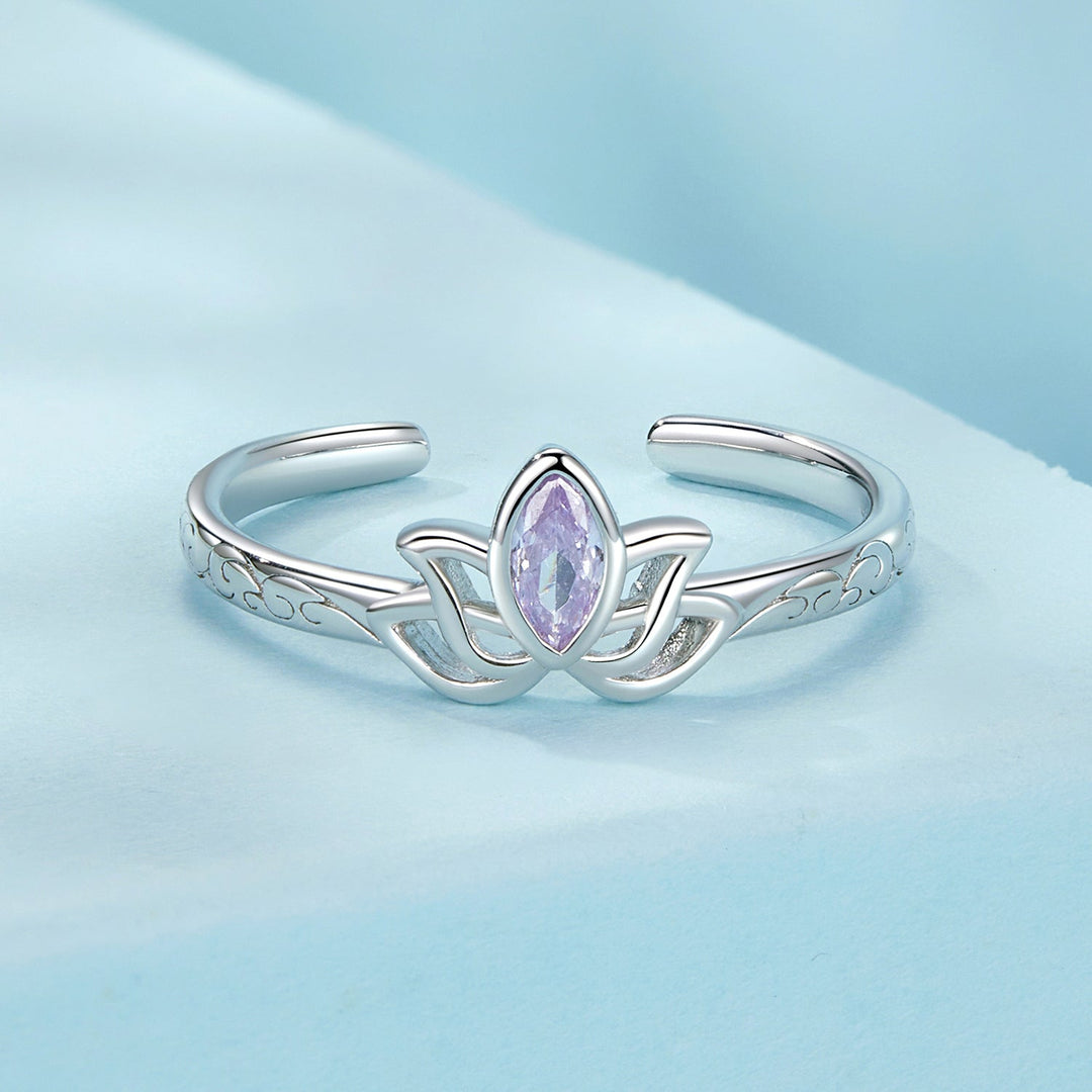925 Sterling Silver 1.9mm Pavé Setting White Gold Plated Ring