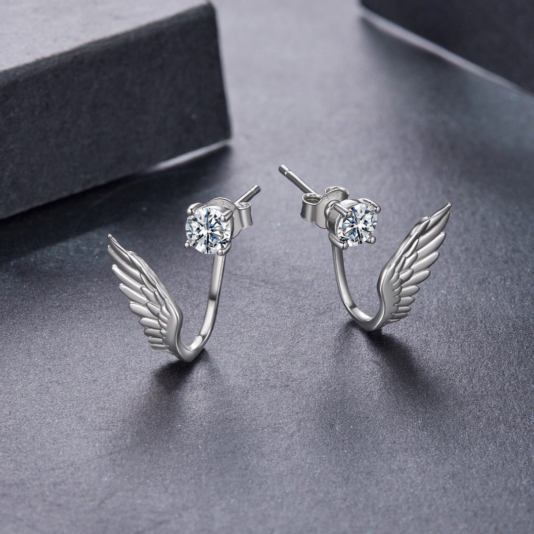 925 Sterling Silver Moissanite 0.50 Carat Earrings for Women