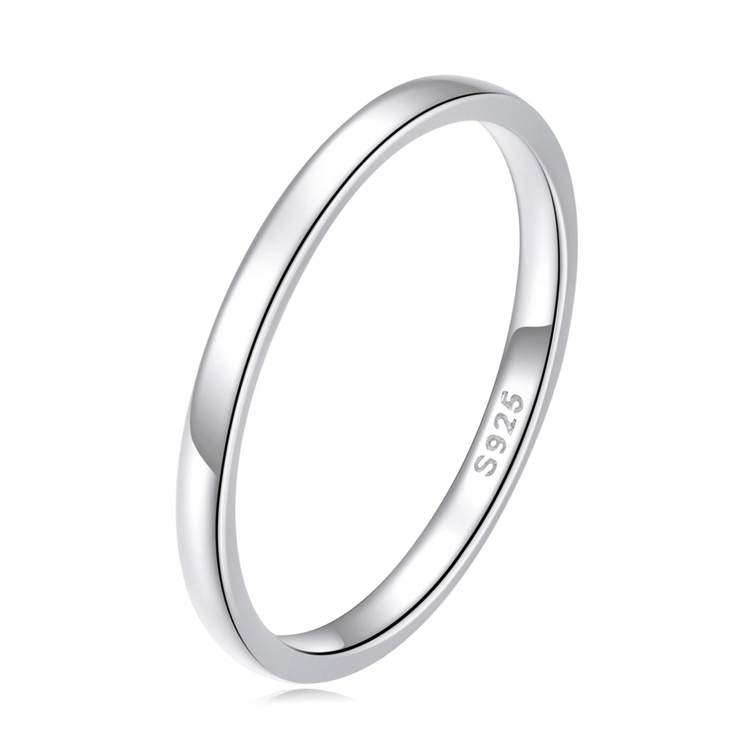 925 Sterling Silver Plated Platinum Ring Size 6.0 for Women