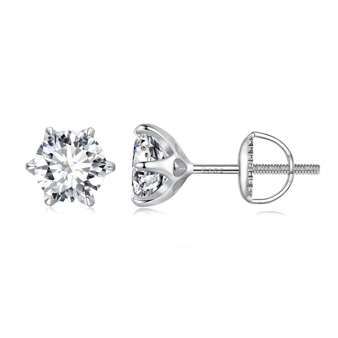 S925 Sterling Silver 2.00 Carat Moissanite Earrings for Women