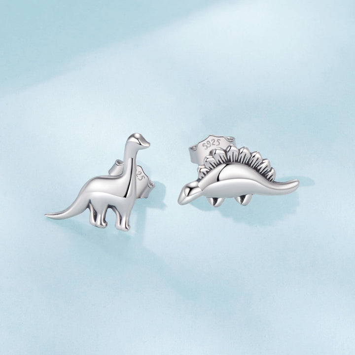 925 Sterling Silver Earrings with Oxidized Finish, 1.1*1cm &amp; 1.2*0.6cm for Women