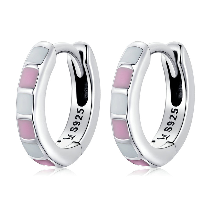 S925 Sterling Silver Enamel Oxidized Earrings