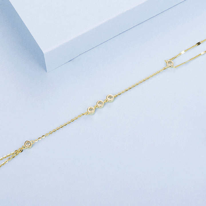 925 Sterling Silver White Gold Plated Adjustable Bracelet for Women