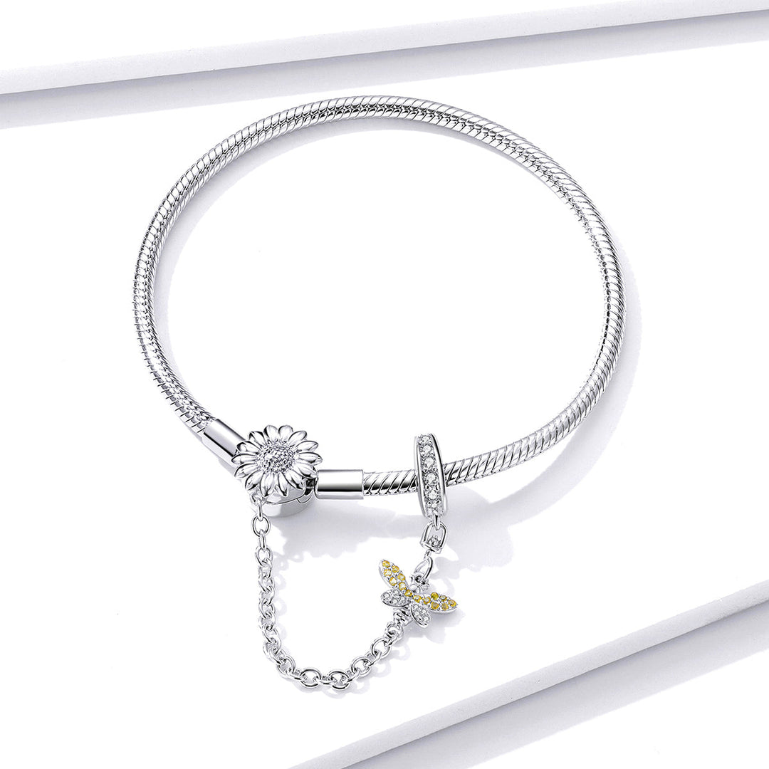 925 Sterling Silver Adjustable Length 17cm Bracelet for Women