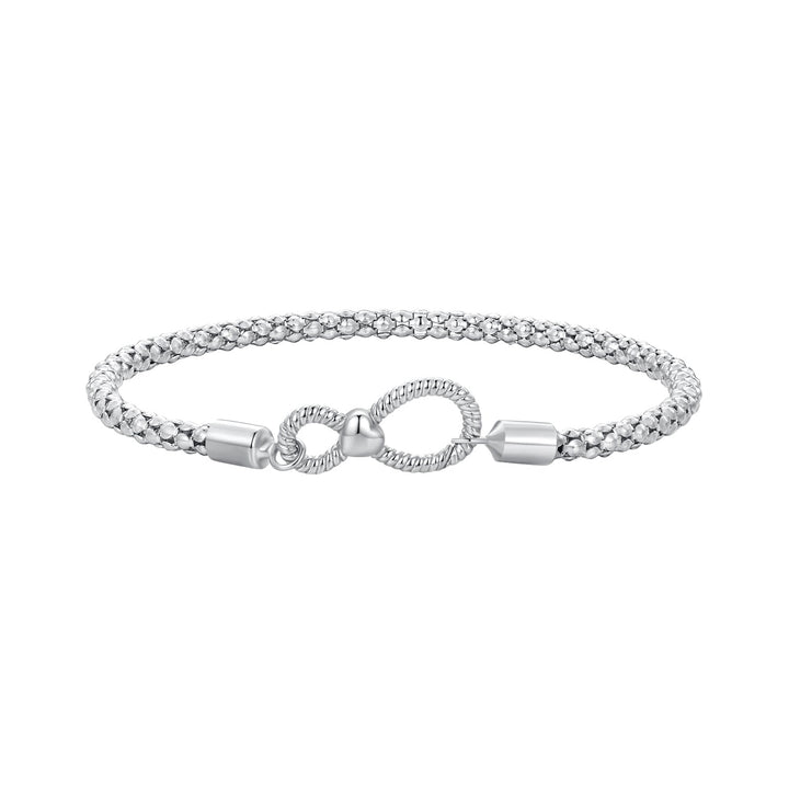 925 Sterling Silver Infinity Love Bracelet for Women - Size 17.0