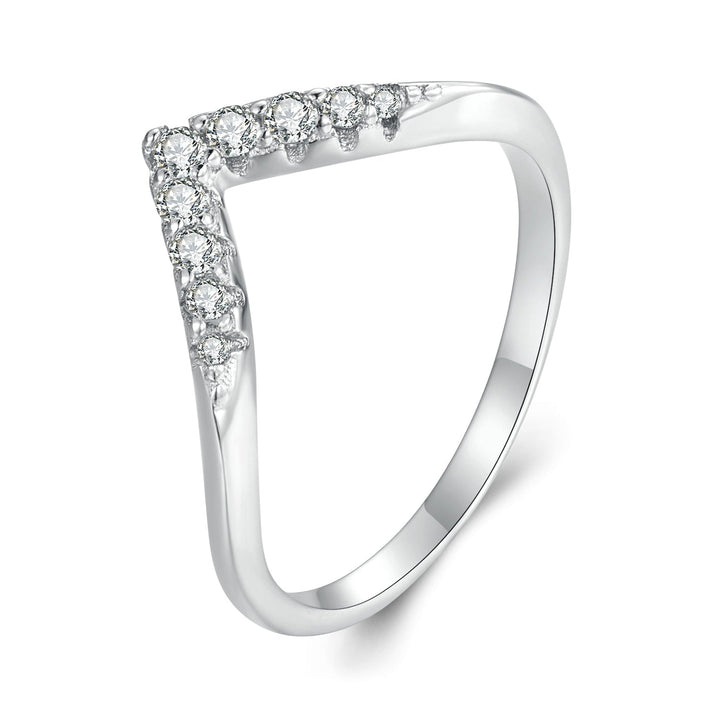 S925 Sterling Silver Moissanite 1.7mm Ring for Women - Size 6
