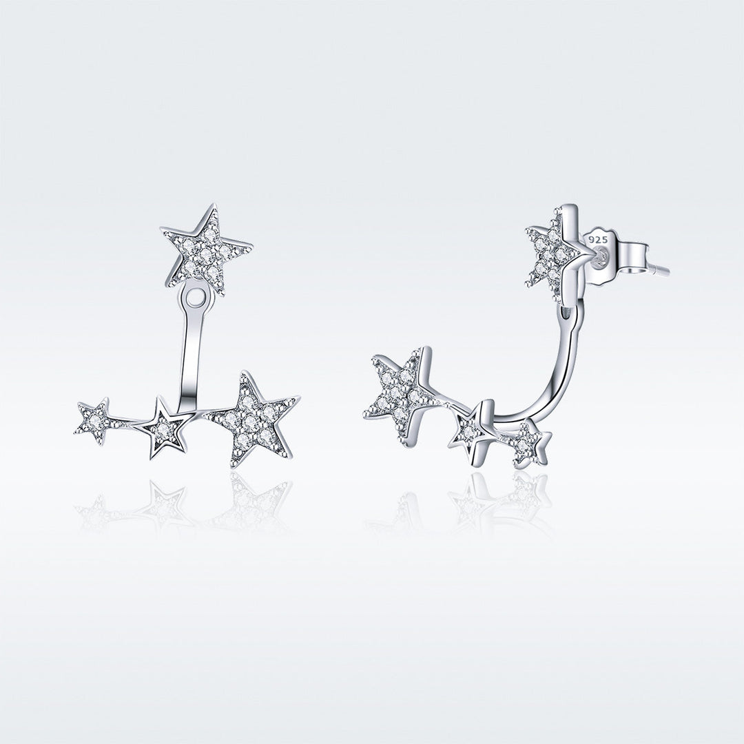 925 Sterling Silver Pavé Setting Earrings for Women
