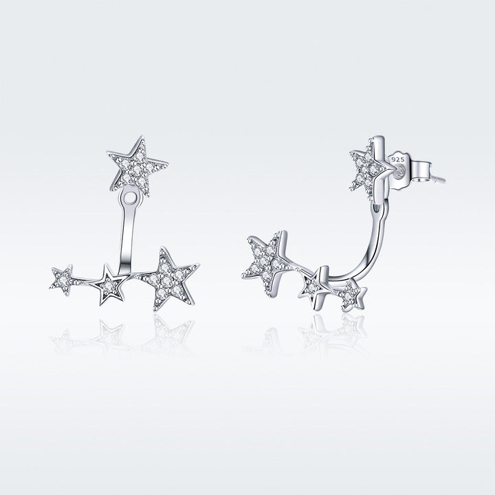 925 Sterling Silver Pavé Setting Earrings for Women