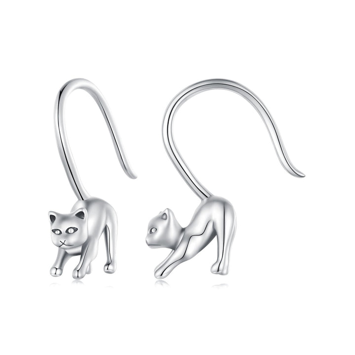 S925 Oxidized Silver Earrings 17x3mm for Women