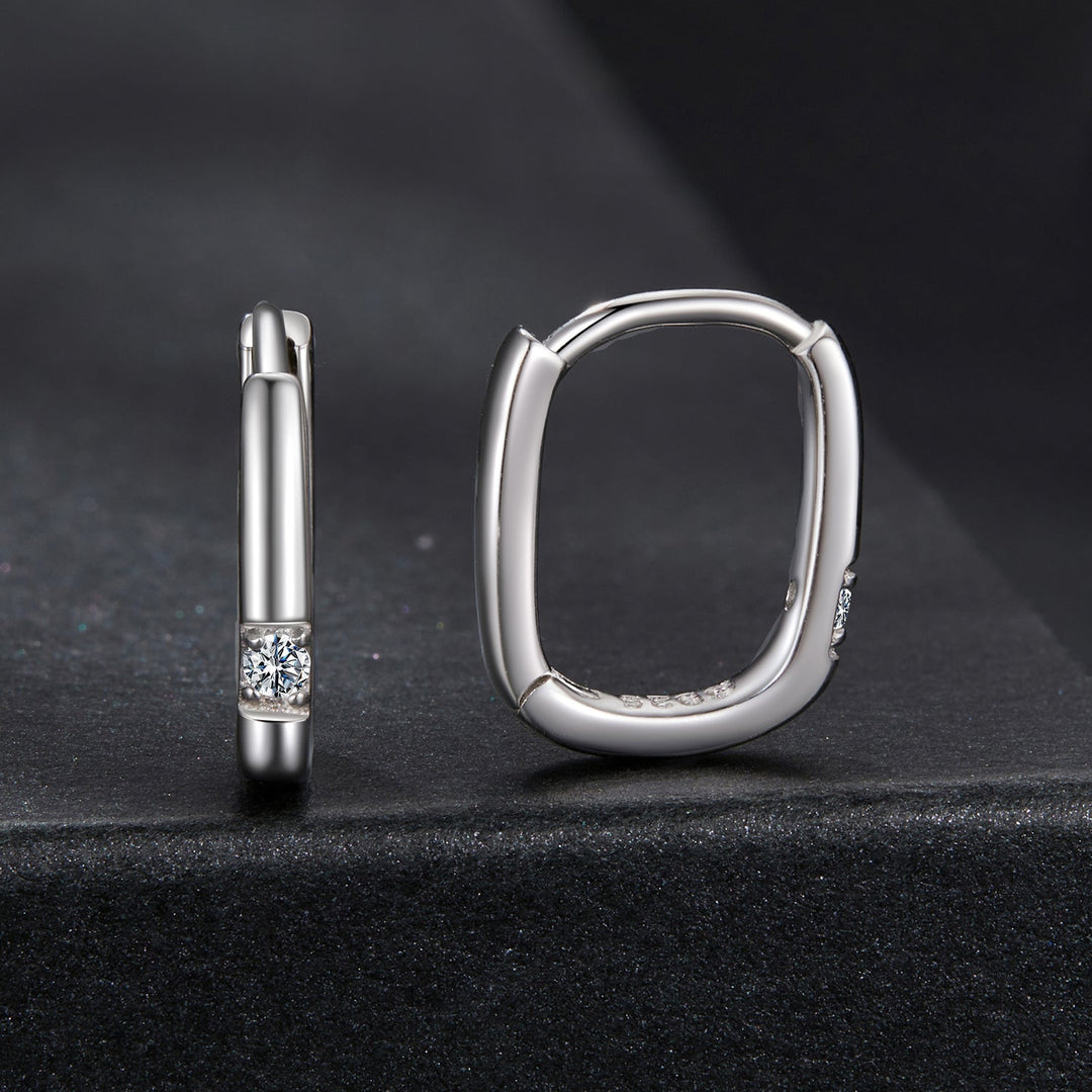 925 Sterling Silver Moissanite 0.16 ct Stud Earrings for Women