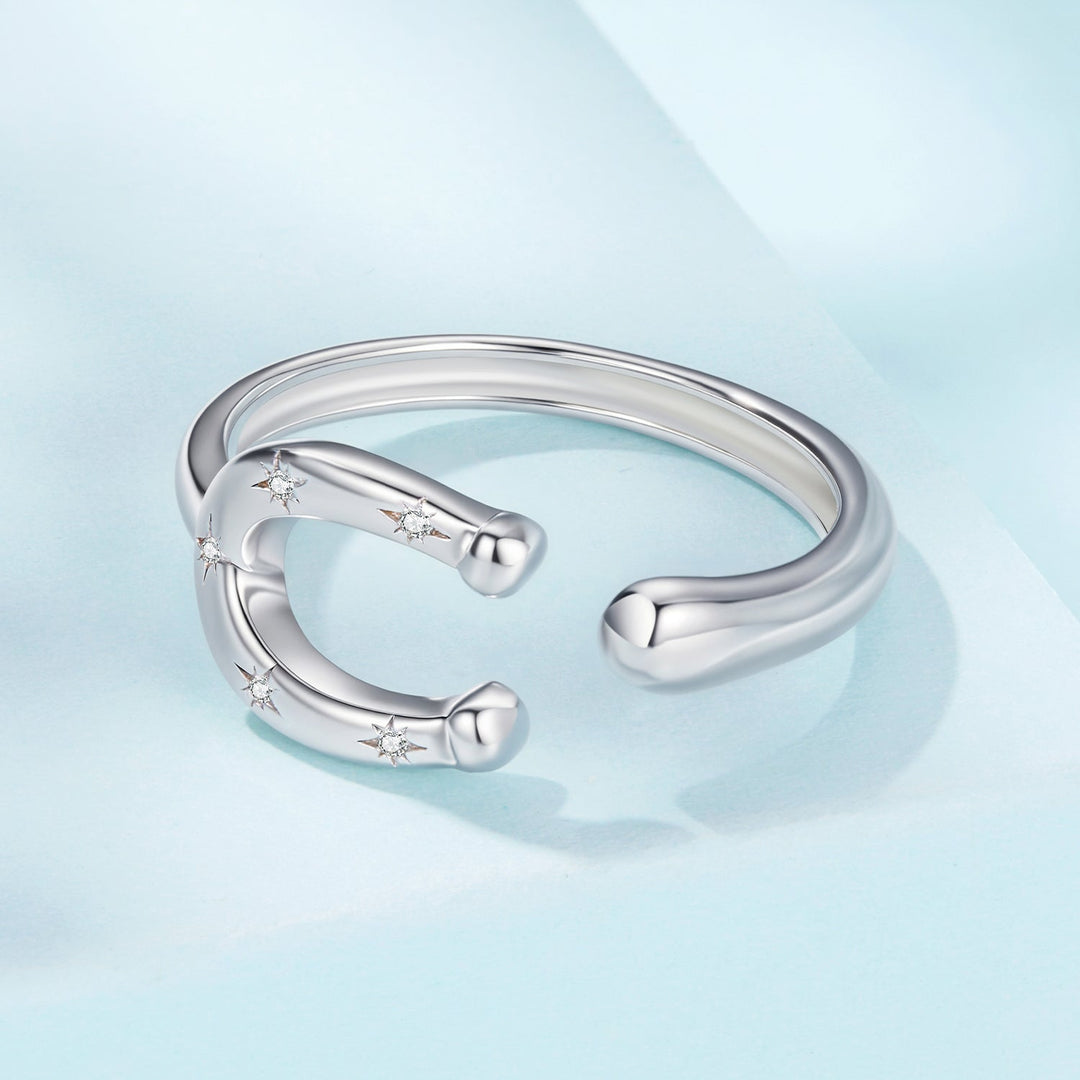 925 Sterling Silver &amp; White Gold Plated Pavé CZ Ring