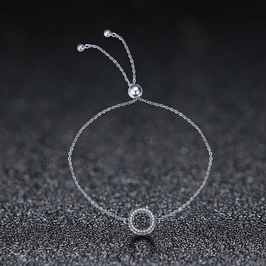 925 Sterling Silver Bracelet 26.5CM with 1.5*1.1CM Pendant for Unisex