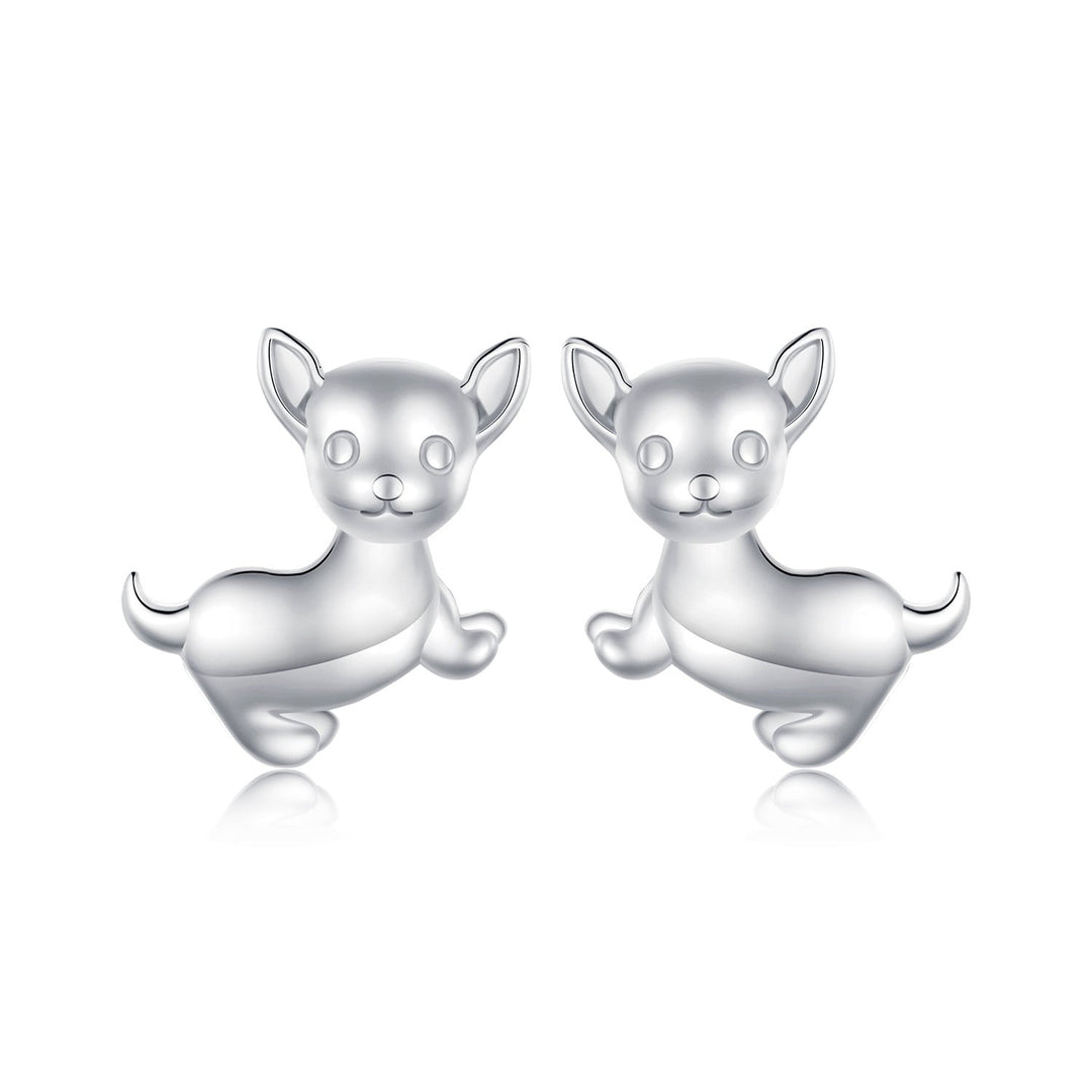 925 Sterling Silver Earrings Plated Platinum 10*12mm for Women