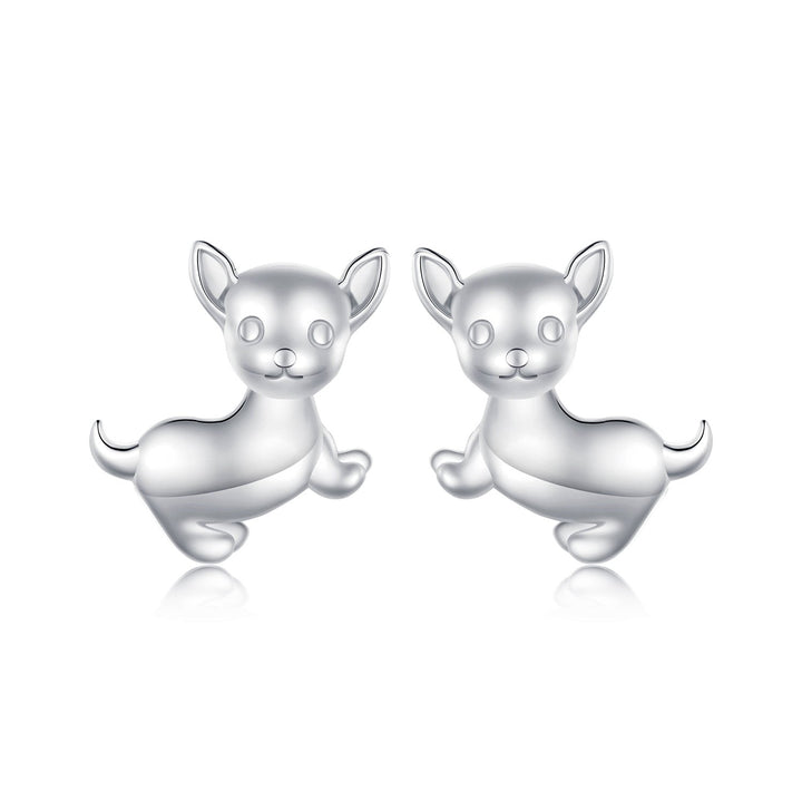 925 Sterling Silver Earrings Plated Platinum 10*12mm for Women