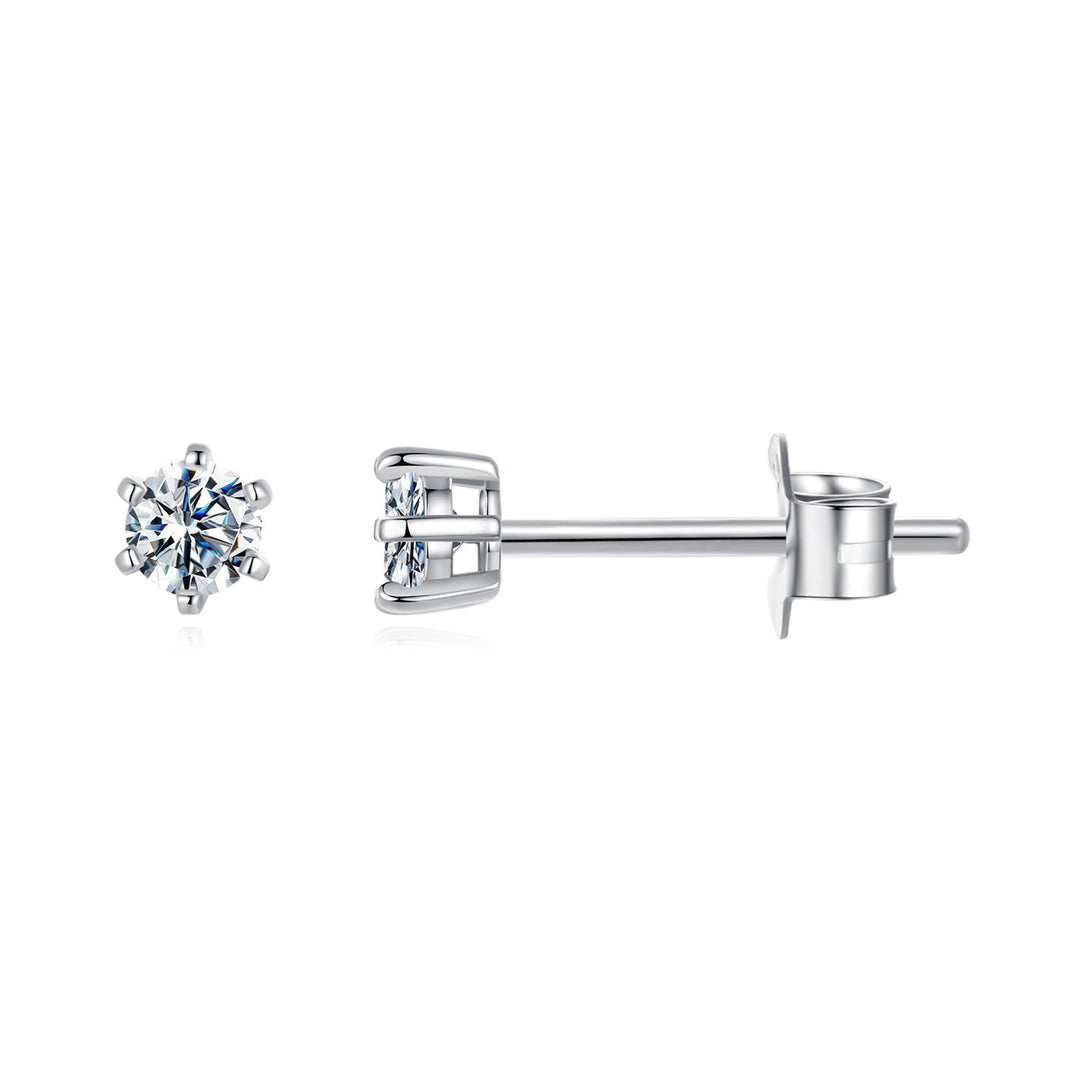 925 Sterling Silver 0.65 Carat Moissanite Earrings for Women