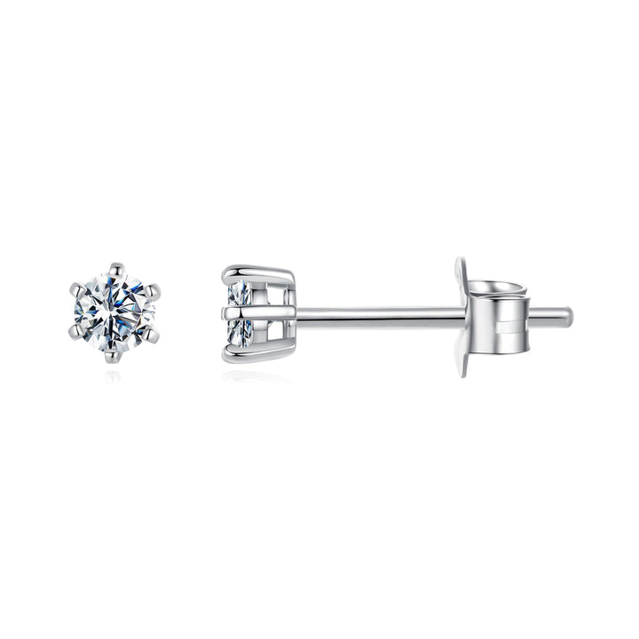 925 Sterling Silver 0.65 Carat Moissanite Earrings for Women