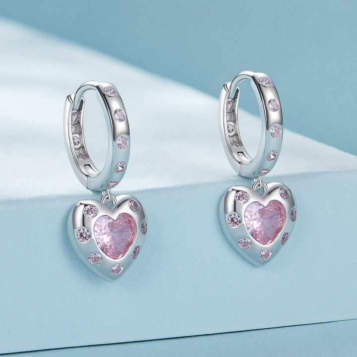 925 Sterling Silver Pavé Setting CZ Earrings for Women