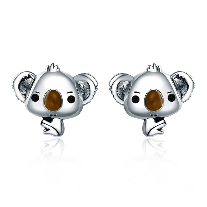 925 Sterling Silver Earrings 1.1*1.2cm for Women