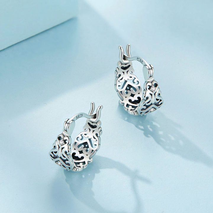 925 Sterling Silver Earrings with Pavé Setting CZ