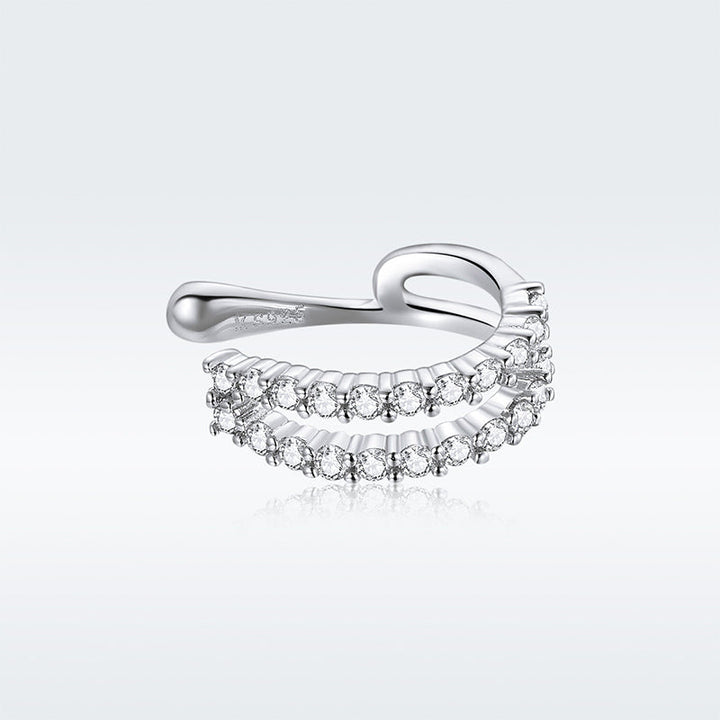 925 Sterling Silver Plated Platinum CZ Earrings