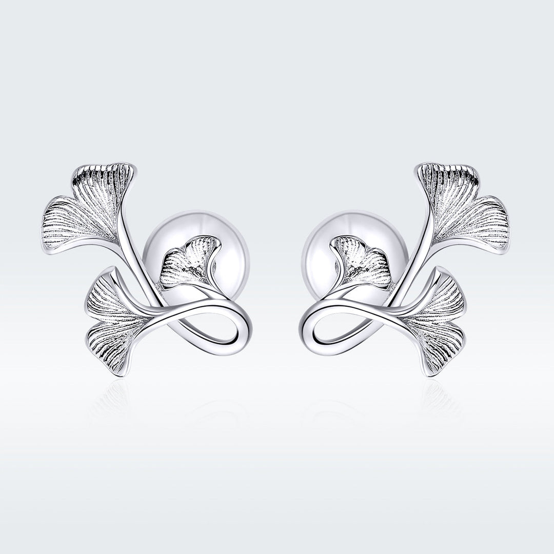 925 Sterling Silver Plated Platinum Wiredrawing Earrings
