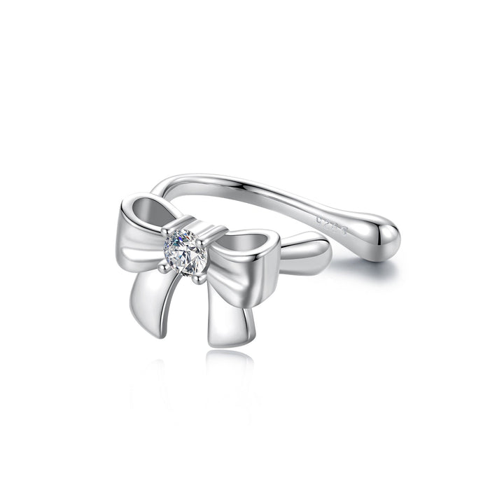 925 Sterling Silver Moissanite 0.1ct Earrings with White Gold Plating for Women