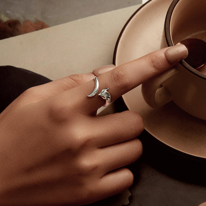 925 Sterling Silver Oxidized Silver 0.18cm Ring
