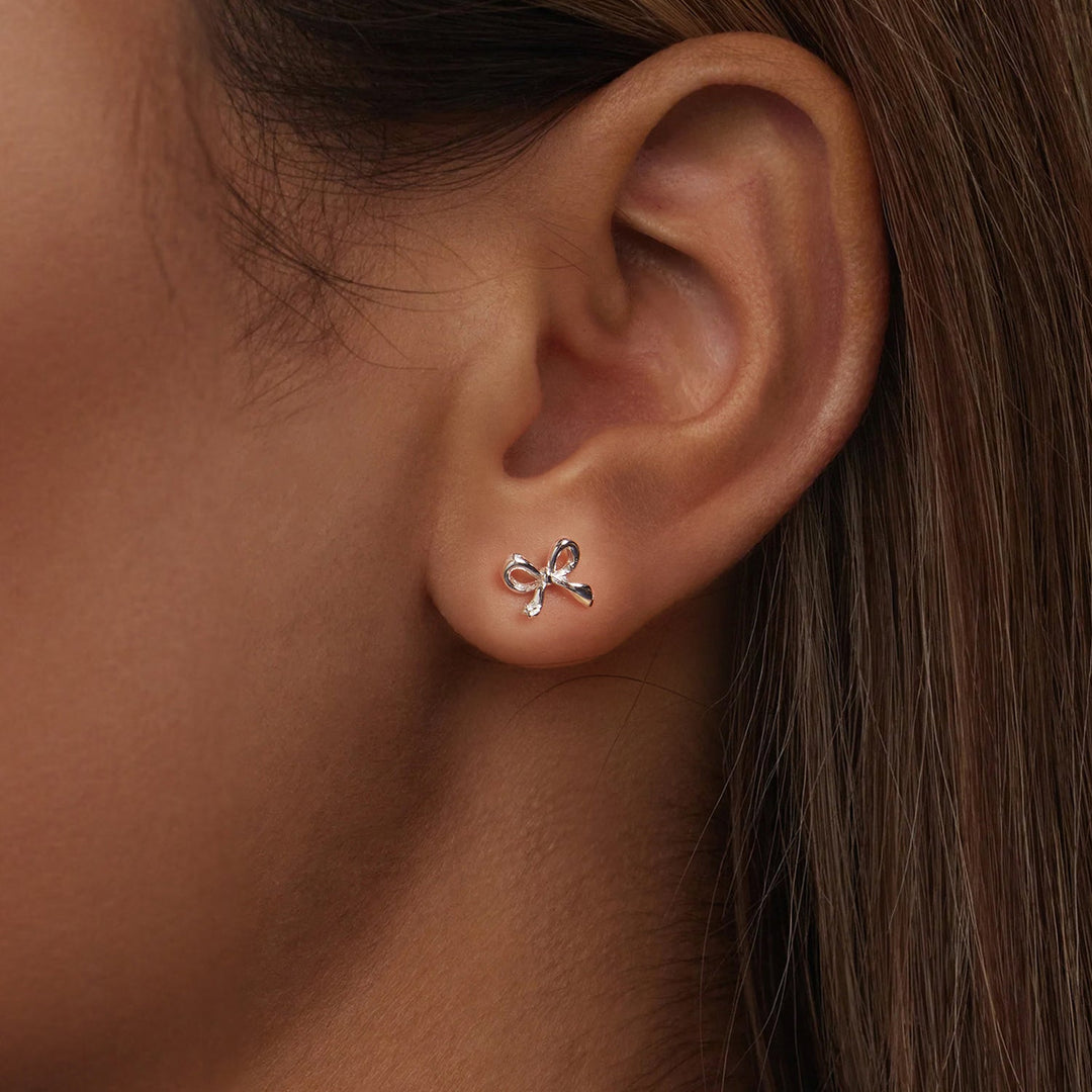 925 Sterling Silver Plated White Gold Earrings