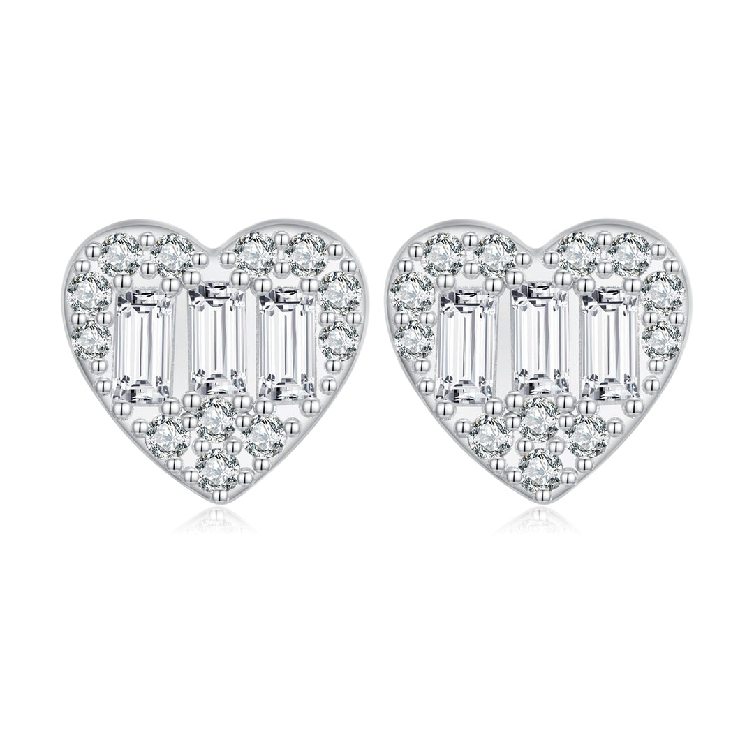 925 Sterling Silver Earrings with Pavé Set CZ