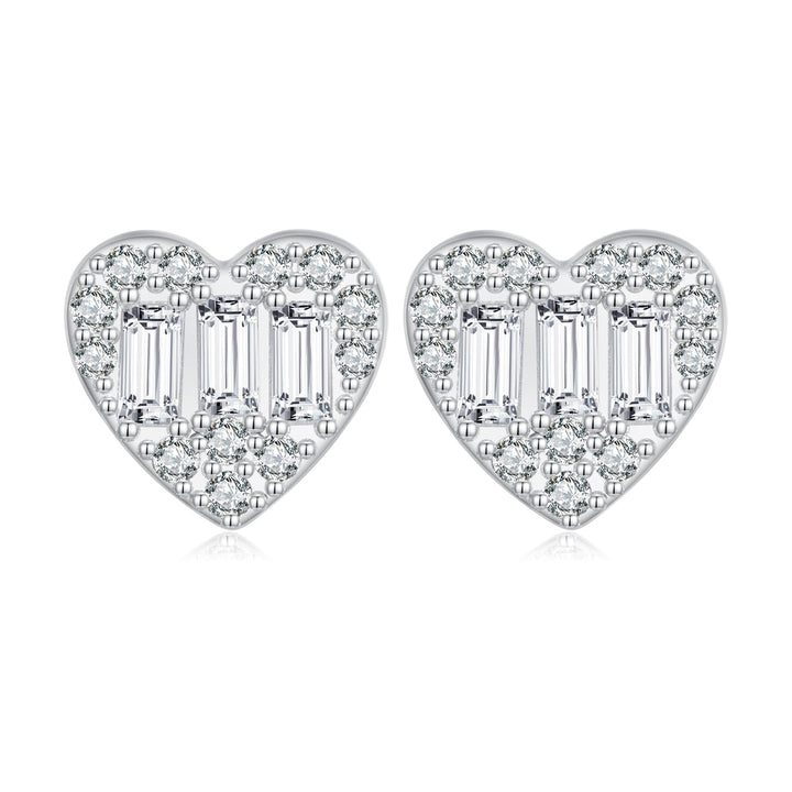 925 Sterling Silver Earrings with Pavé Set CZ