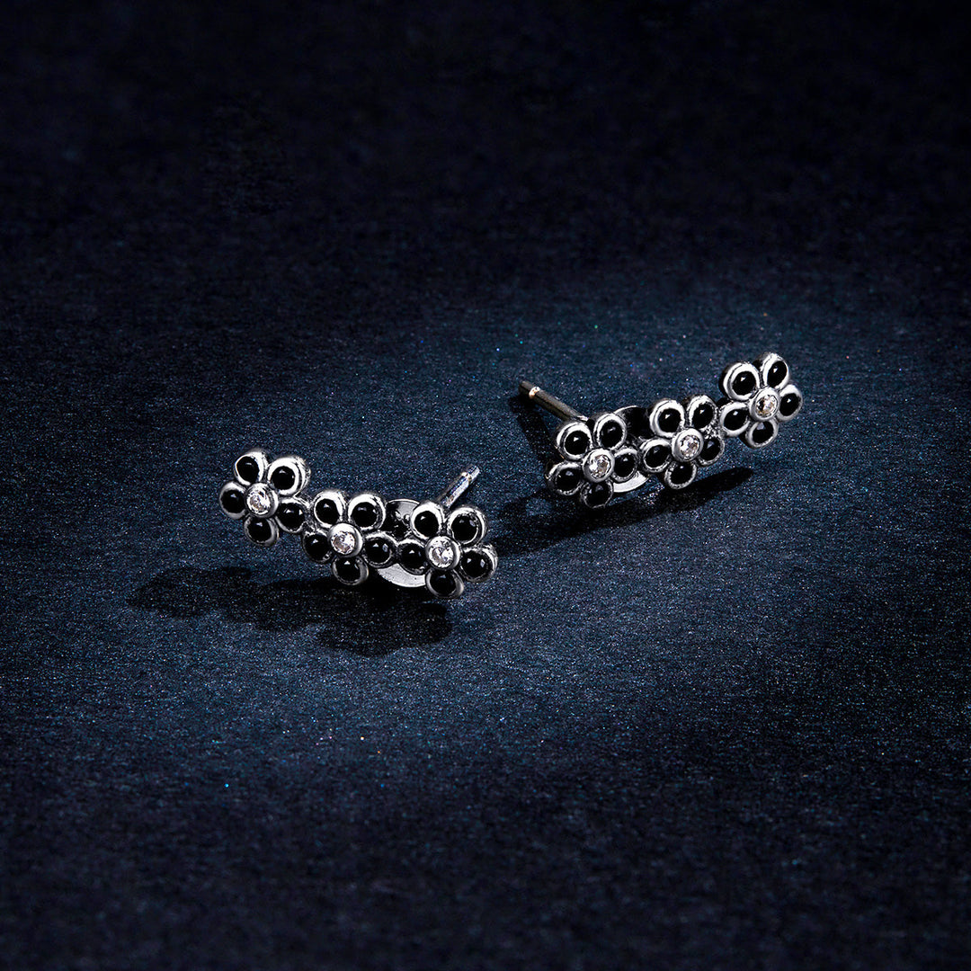 925 Sterling Silver Earrings with Pavé Setting CZ