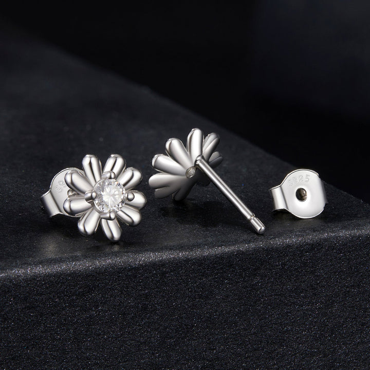 925 Sterling Silver Moissanite 0.3cm Earrings for Women
