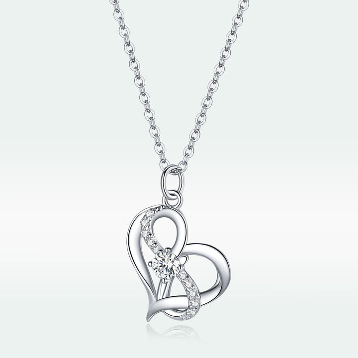 925 Sterling Silver Adjustable CZ Pendant Necklace