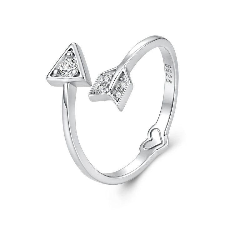 925 Sterling Silver White Gold Plated Pavé CZ Rings for Women