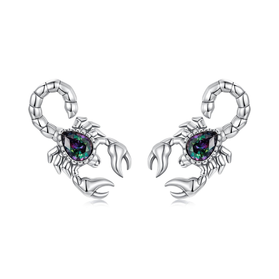 925 Sterling Silver Earrings with Pavé Setting CZ, Oxidized Silver, Size 0.8*1.5cm for Women