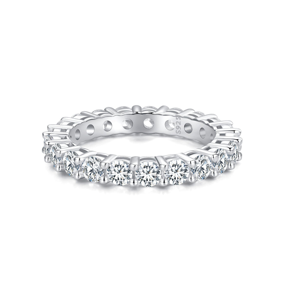 925 Sterling Silver Moissanite 0.1ct Ring Size 6 for Women
