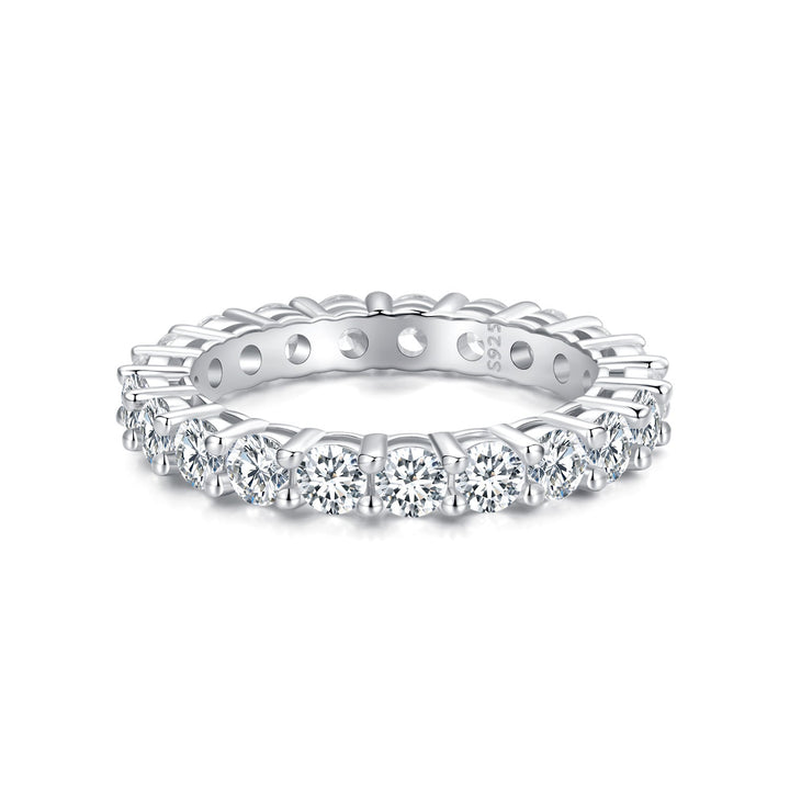 925 Sterling Silver Moissanite 0.1ct Ring Size 6 for Women