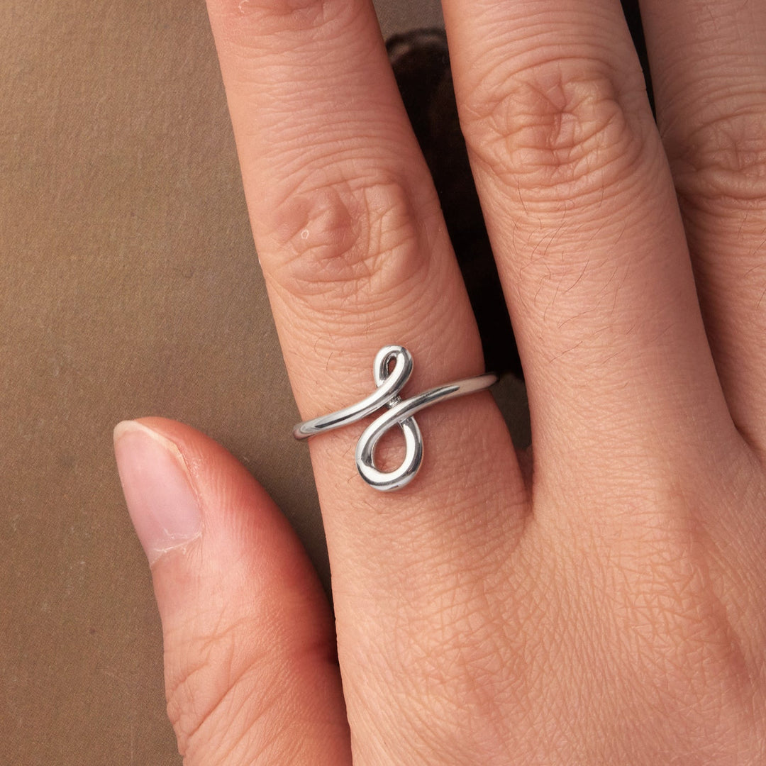 925 Sterling Silver Oxidized Silver 0.16 cm Ring