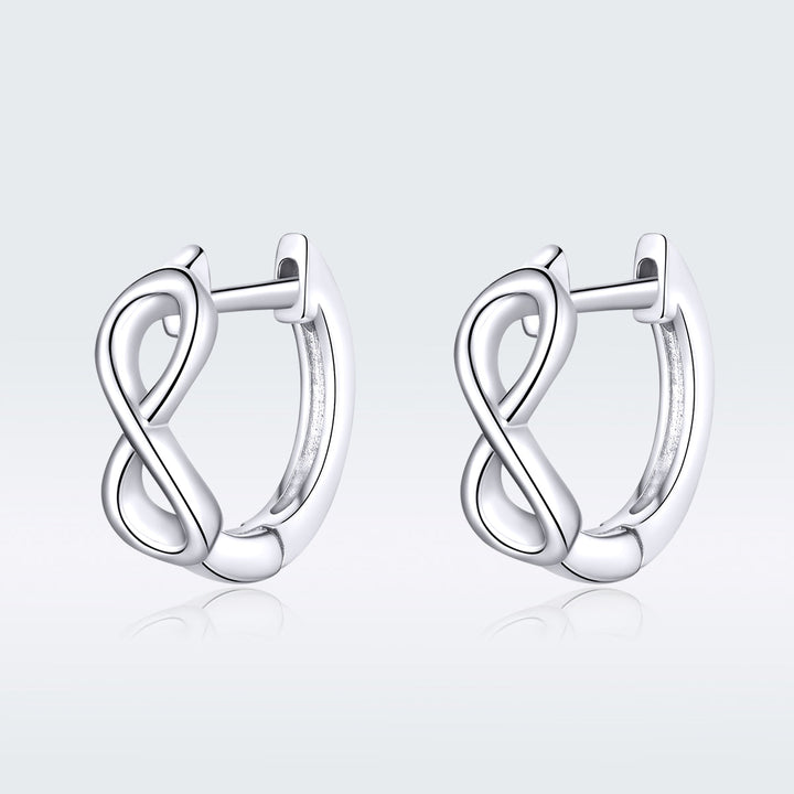 925 Sterling Silver Earrings - 1.2*0.4cm, Platinum Plated for Women