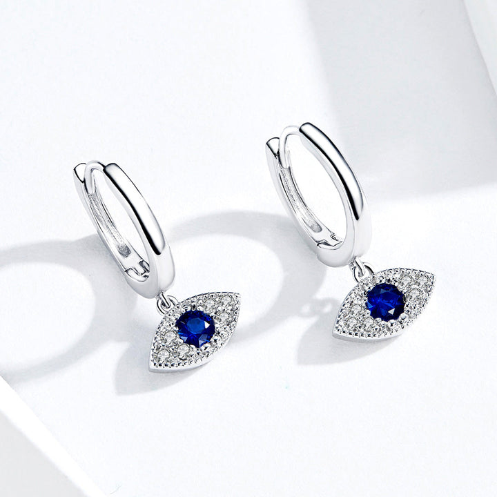 S925 Platinum Plated Pavé Setting CZ Earrings - 1.9*1cm - Women&