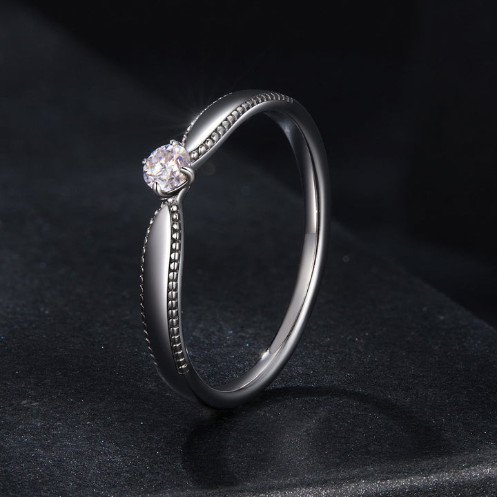925 Sterling Silver Moissanite Ring Size 6 for Women