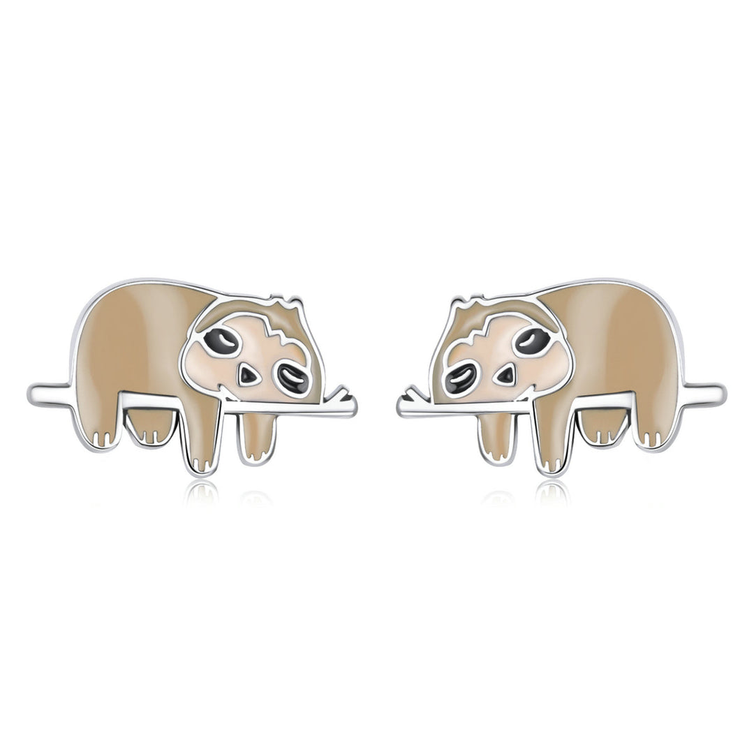 925 Sterling Silver Enamel Oxidized Earrings for Women, 0.7*1.2cm