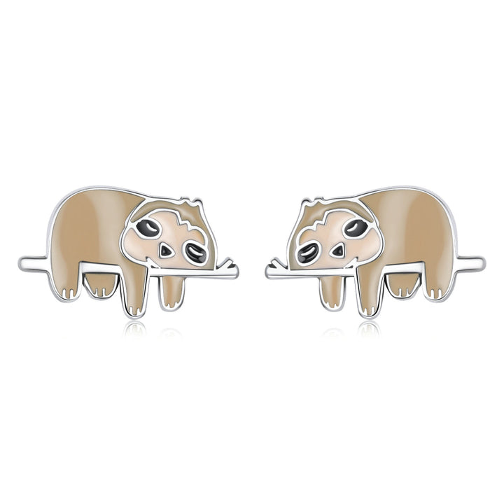 925 Sterling Silver Enamel Oxidized Earrings for Women, 0.7*1.2cm