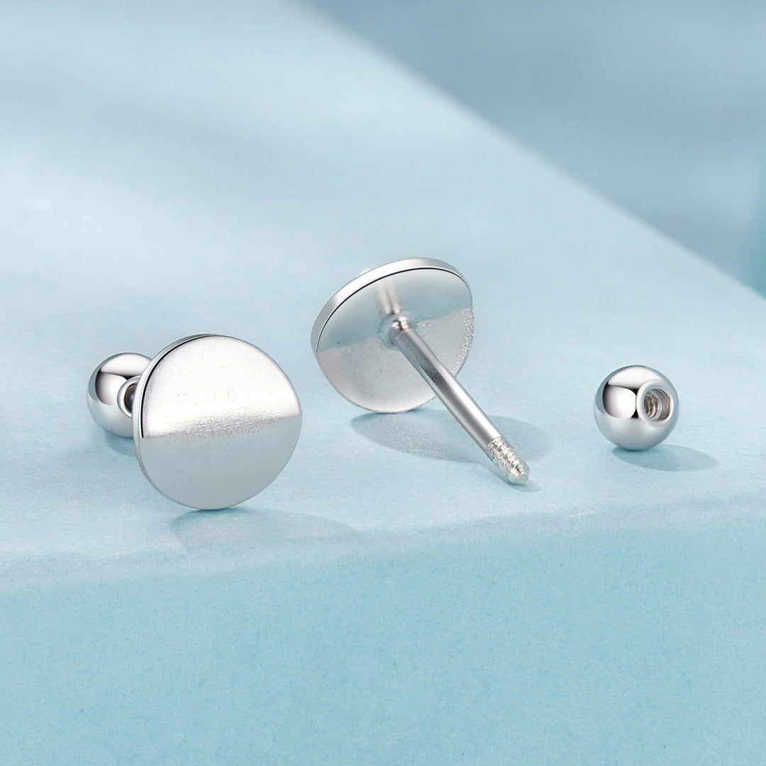 925 Sterling Silver + White Gold Plated Earrings