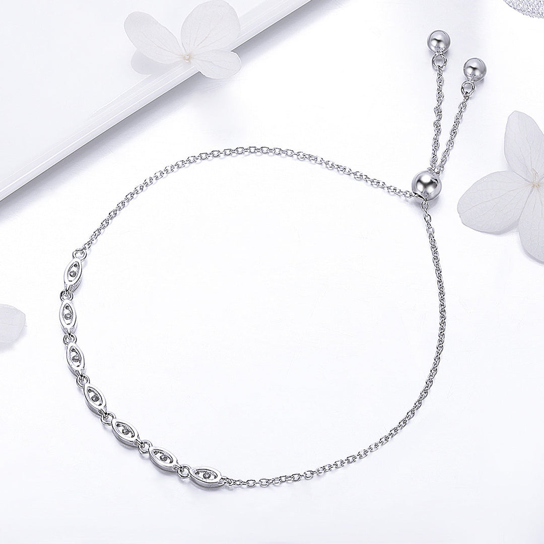 925 Sterling Silver Bracelet 22cm for Women